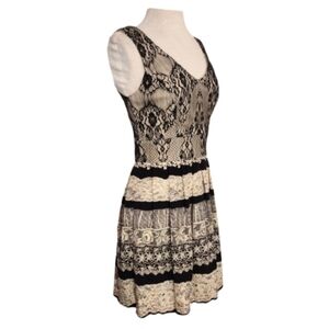 Paper Doll Dress Lace and Pleats Sleeveless Black Size 7